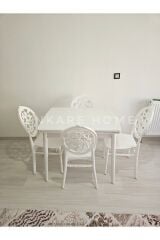 Küçük Mdf Masa Vegas Düğün Sandalyesi, 68x90x120, 4 kişilik