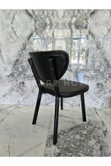 Papatya Sandalye 4 Adet, Deri Sandalye, Metal İskelet, Rahat Oturum, Mutfak Sandalyesi