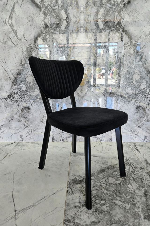 Papatya Sandalye 4 Adet, Metal İskelet, Geniş ve Rahat Oturum, Mutfak Sandalyesi