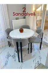 Badem Masa Sandalye Takımı, Masa + 2 Adet Sandalye