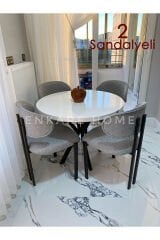 Badem Masa Sandalye Takımı, Masa + 2 Adet Sandalye