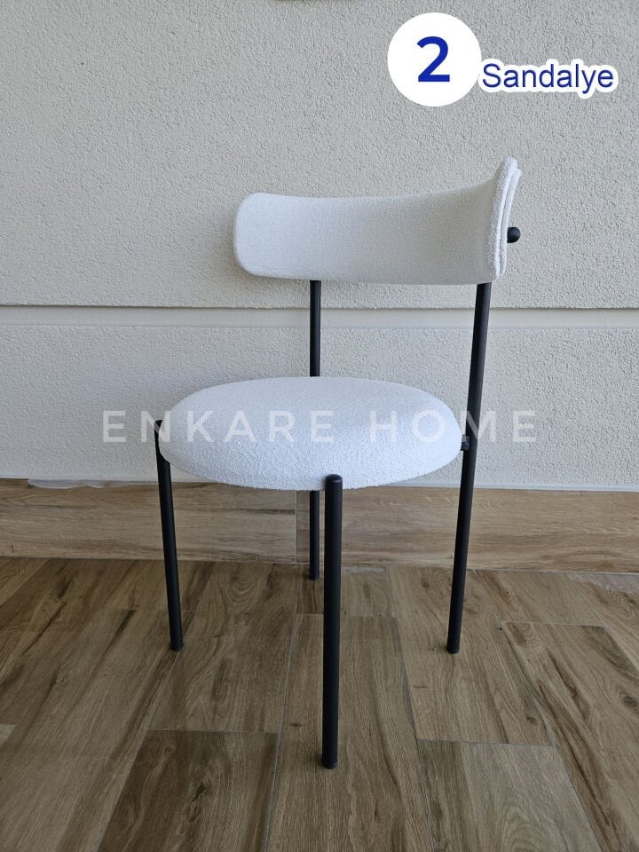 Elisa Sandalye - 2 Adet | Mutfak, Salon, Makyaj Sandalyesi | Teddy Sandalye