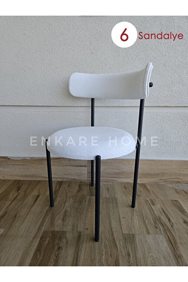 Elisa Sandalye - 6 Adet | Mutfak, Salon, Makyaj Sandalyesi | Teddy Sandalye