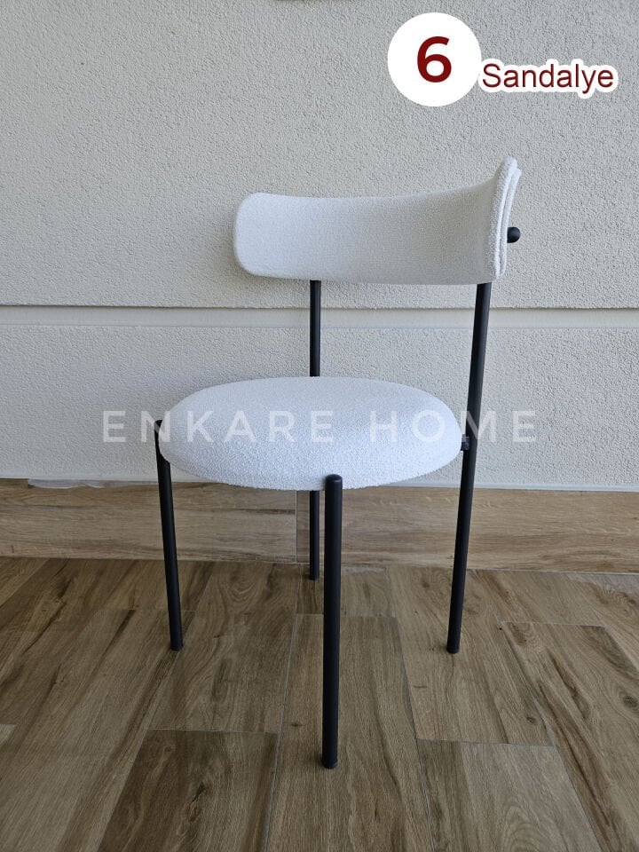 Elisa Sandalye - 6 Adet | Mutfak, Salon, Makyaj Sandalyesi | Teddy Sandalye