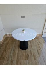 Mantar Ayaklı Yuvarlak Mdf Masa, Sur Masa, 90 cm | Mutfak, Salon, Kafeterya
