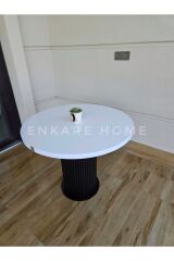 Mantar Ayaklı Yuvarlak Mdf Masa, Sur Masa, 90 cm | Mutfak, Salon, Kafeterya