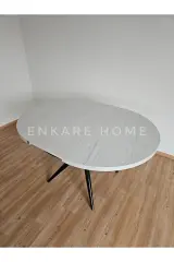 Oliva Yuvarlak Açılabilir Yemek Masası – 100x100 - 140 cm | 4-6 Kişilik | Mdf Mutfak ve Salon
