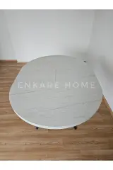 Oliva Yuvarlak Açılabilir Yemek Masası – 100x100 - 140 cm | 4-6 Kişilik | Mdf Mutfak ve Salon