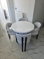 Badem Masa Sandalye Takımı | Mdf Masa | 90 cm çap