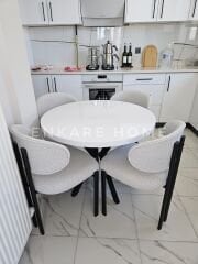 Badem Masa Sandalye Takımı | Mdf Masa | 90 cm çap