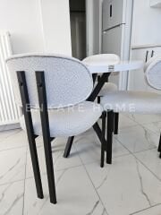 Badem Masa Sandalye Takımı | Mdf Masa | 90 cm çap
