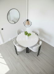 Badem Masa Sandalye Takımı | Mdf Masa | 90 cm çap