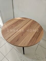 Oliva Yuvarlak Açılabilir Yemek Masası – 100x100 Mdf Masa - 140 cm | 4-6 Kişilik | Mdf Mutfak ve Salon
