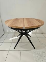 Oliva Yuvarlak Açılabilir Yemek Masası – 100x100 Mdf Masa - 140 cm | 4-6 Kişilik | Mdf Mutfak ve Salon