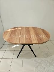 Oliva Yuvarlak Açılabilir Yemek Masası – 100x100 Mdf Masa - 140 cm | 4-6 Kişilik | Mdf Mutfak ve Salon