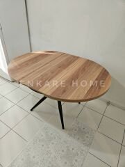 Oliva Yuvarlak Açılabilir Yemek Masası – 100x100 Mdf Masa - 140 cm | 4-6 Kişilik | Mdf Mutfak ve Salon