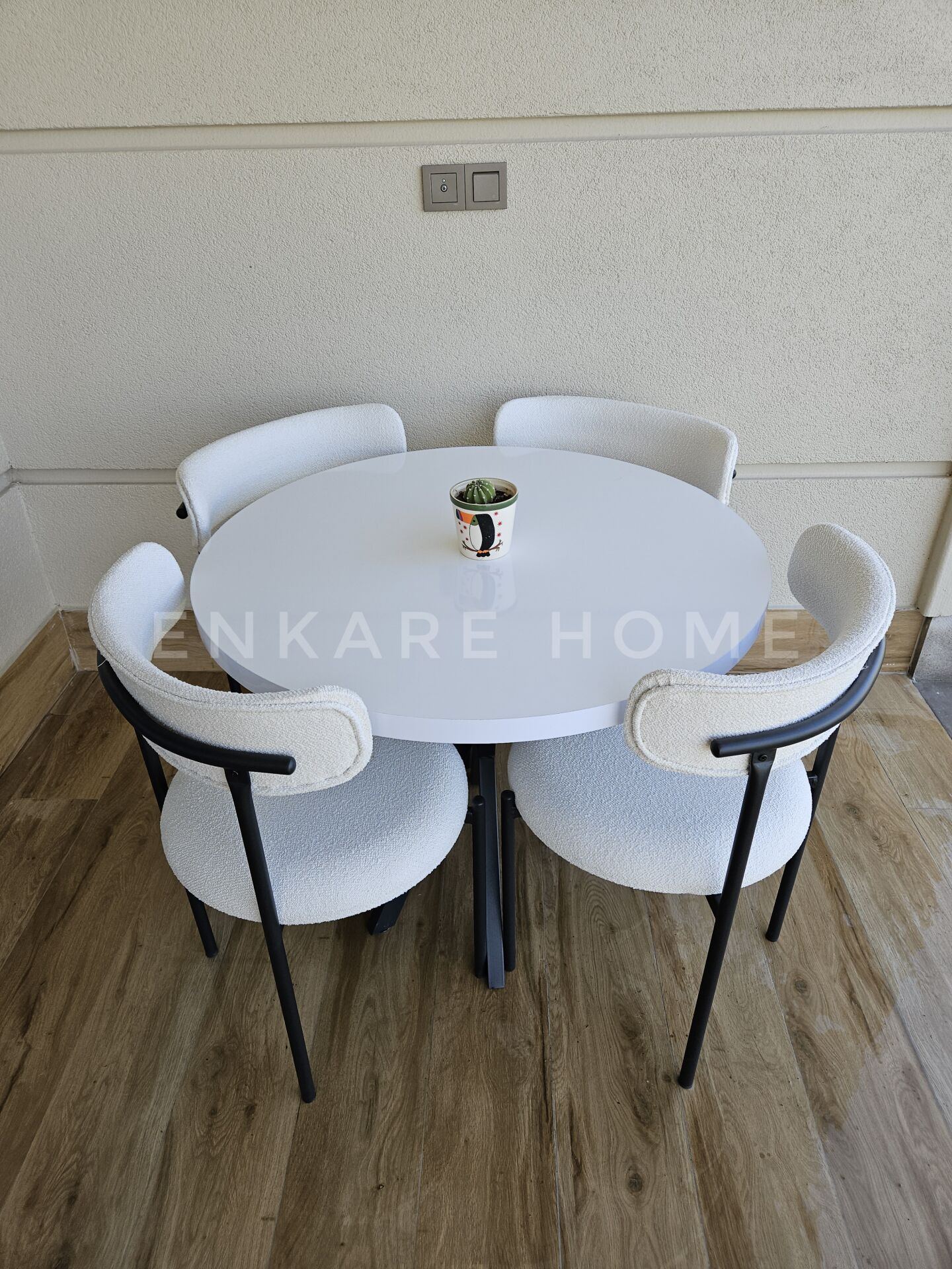 Elisa Masa Sandalye Takımı | Mdf Masa | 90 cm Çap