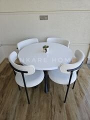 Elisa Masa Sandalye Takımı | Mdf Masa | 90 cm Çap