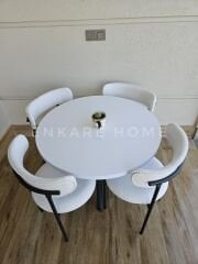 Elisa Masa Sandalye Takımı | Mdf Masa | 90 cm Çap