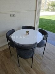 Elisa Masa Sandalye Takımı | Mdf Masa | 90 Cm Çap