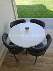 Elisa Masa Sandalye Takımı | Mdf Masa | 90 Cm Çap