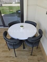 Elisa Masa Sandalye Takımı | Mdf Masa | 90 Cm Çap