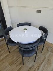 Elisa Masa Sandalye Takımı | Mdf Masa | 90 Cm Çap