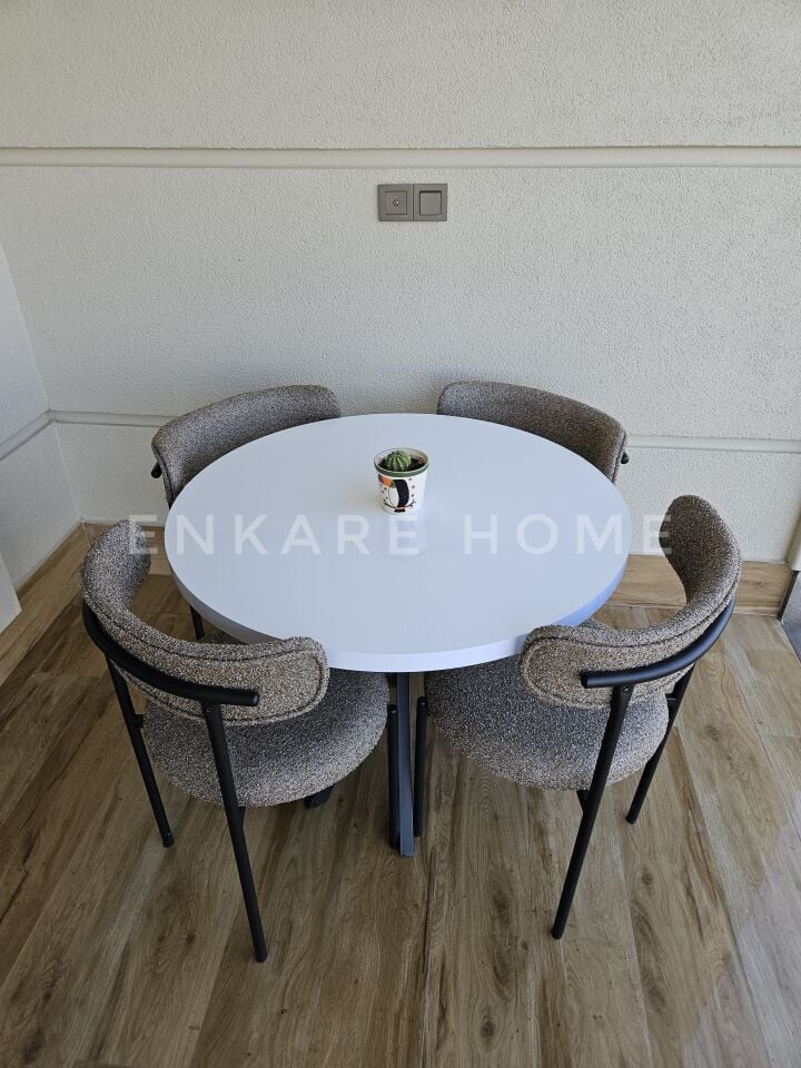 Elisa Masa Sandalye Takımı | Mdf Masa | 90 cm Çap