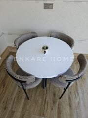 Elisa Masa Sandalye Takımı | Mdf Masa | 90 cm Çap