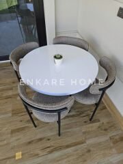 Elisa Masa Sandalye Takımı | Mdf Masa | 90 cm Çap