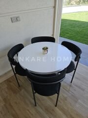 Elisa Masa Sandalye Takımı | Mdf Masa | 90 Cm Çap