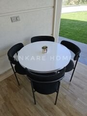 Elisa Masa Sandalye Takımı | Mdf Masa | 90 Cm Çap