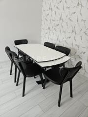 X Ayaklı Gloss Masa & Papatya Sandalye