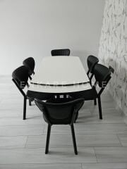 X Ayaklı Gloss Masa & Papatya Sandalye