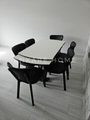 X Ayaklı Gloss Masa & Papatya Sandalye