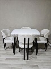 Küçük Mdf Masa & Badem Sandalye | 68x90-120  | Mutfak Masa Takımı