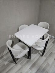 Küçük Mdf Masa & Badem Sandalye | 68x90-120  | Mutfak Masa Takımı