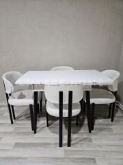 Küçük Mdf Masa & Badem Sandalye | 68x90-120  | Mutfak Masa Takımı