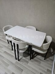 Küçük Mdf Masa & Badem Sandalye | 68x90-120  | Açılabilir Mutfak Masa Sandalye Takımı