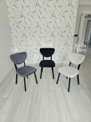 X Ayaklı Gloss Masa & Papatya Sandalye | 6 Kişilik Mutfak Masa Sandalye Takımı - Gri