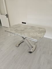 X Ayaklı Gloss Masa | Salon ve Açılabilir Mutfak Masası | 6-8 kişilik | 80x130-190 cm - Rambla