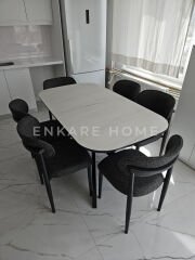 Frida Masa & Polo Sandalye | 6 Kişilik Salon ve Mutfak Masa Sandalye Takımı | 80x150-190