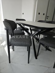 Frida Masa & Polo Sandalye | 6 Kişilik Salon ve Mutfak Masa Sandalye Takımı | 80x150-190