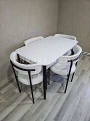 Nero Masa & Elisa Sandalye - 4 Kişilik Masa Sandalye Takımı | Enkare Home