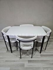 Nero Masa & Elisa Sandalye - 4 Kişilik Masa Sandalye Takımı | Enkare Home